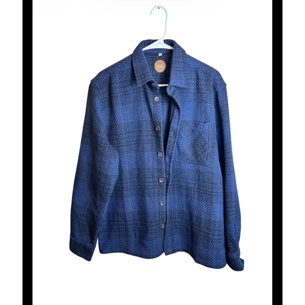 Common People Men’s Blue Plaid Shacket Size Medium